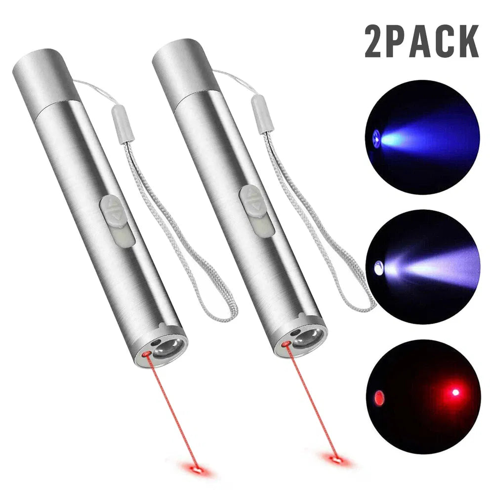 3 in 1 Cat Laser Pointer Pen USB Rechargeable Toy